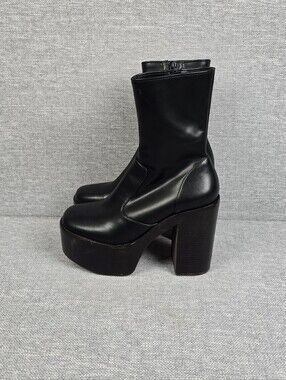 Jeffery Campbell Mexique Platform Boots Black/Brown Womens Sz 8.5